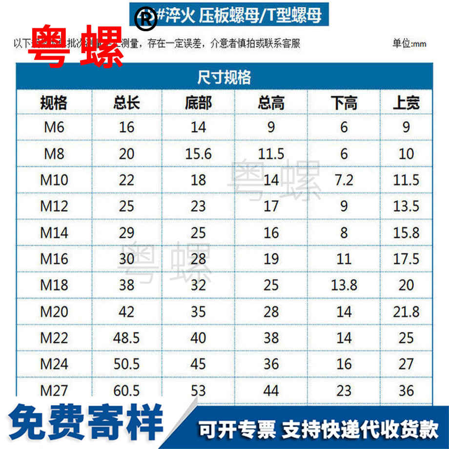 供應(yīng)鋼加硬淬火鞍山壓板螺母